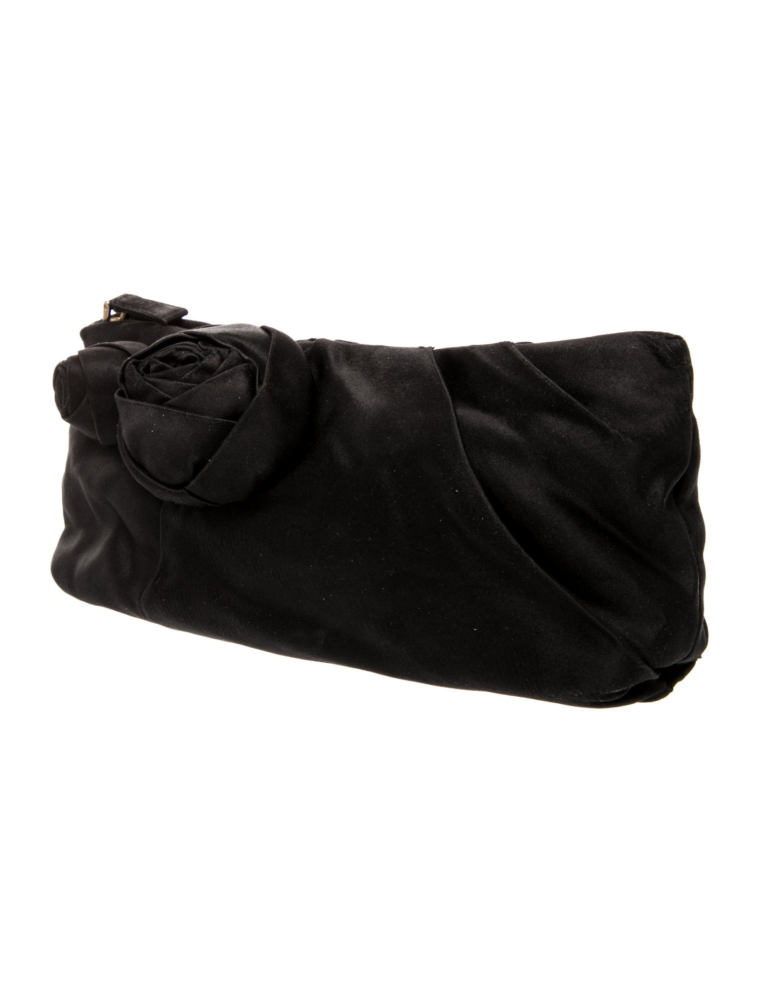 Prada Enameled Metal Triangle Clutch Small